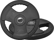 Total 30kg - Weight Plates Set 15kg x 2 - Olympic Plates - Rubber Coated Cast Iron - HD2 Hi-Tec New Generation Rubber - Weight Training Exercise Workout Fitness Gym Strength