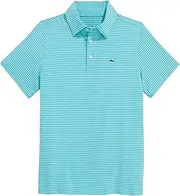 [vineyard vines] Boys' Bradley Stripe Sankaty Performance Polo