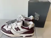 NEW BALANCE 550 Basketball Sneaker Shoes 10.5 MENS White Burgundy BB550BZ1 NIB