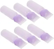 DECOMELODY Hair Oil Applicator Bottle Set 6pcs Hair Dye Bottle Comb Applicator Scalp Care for Home Salon