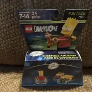 LEGO Dimensions Fun Pack 71211 The Simpson Bart And Gravity Sprinter Brand New