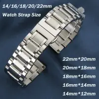 在飛比找樂天市場購物網優惠-不銹鋼錶帶 男女士五珠時尚手錶鏈 銀色實心金屬錶帶鏈 14m
