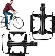 Road Bike Pedals,Pack of 2 Flat Bike Pedals | Non-Slip 9/16 Inch Foot Pegs, Cleats, Cycling Accessories for Mountain Road Touring Bikes