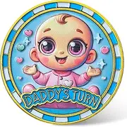 New Parent Decision Coin – Cute Baby ‘Daddy’s Turn’ & ‘Mummy’s Turn’ Coins for Baby Care Tasks – Creative Parenting Gift with Transparent Protective Case ﻿ ﻿