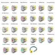 22mm LED Metal Switch Light 12V Horn Push Button Momentary Car Boat Waterproof