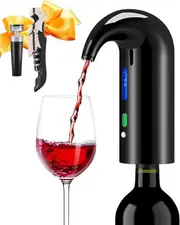 Electric Wine Aerator Set with Corkscrew and Vacuum Stopper for Wine Enthusiasts