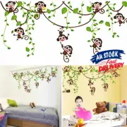 Vinyl Decal Decor Wall Stickers Custom Name Kids Monkey Branch Nursery Removable