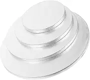 OKUMEYR 4pcs Round Cake Boards Cake Base Display Boards for Party Wedding Birthday Made of Safe Material and DIY Fun