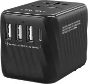 Universal Travel Adapter, International AC Plug Power Adaptor with 3 USB a Ports