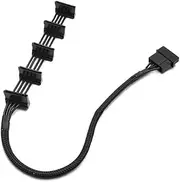 4-Pin IDE 1to 5 SATA SATA Power Cable Adapter Splitter Cables 18AWG Black Sleeved 40cm for PC Server Accessories