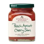 Stonewall Kitchen Peach Apricot Cherry Jam 12 Ounce Gourmet Fruit Spread