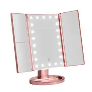 Embellir Make Up LED Tri-fold Makeup Mirror Pink