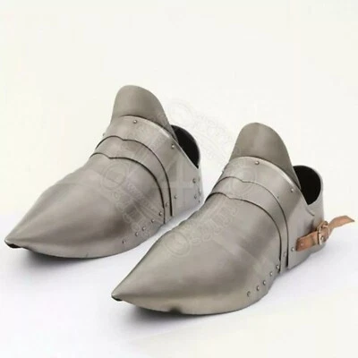 Medieval Knight Armor iron Shoes Steel Feet Armor Combat Warrior LARP Costume
