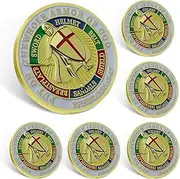 [MIDLE] 6/12/50/100PacK Put On The Whole Armor Of God Pins Bulk 1.2Inch-Ephesians 6 13-17, 1.2inch, Metal, no gemstone