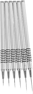 EXQUIMEUBLE Thin Nail Art Brush Set with Ergonomic Handles for Japanese Style DIY Line Drawing and Creative Nail Designs Compact and Travel Friendly Manicure Tools