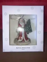 ROYAL DOULTON London Santa & Tree Christmas Ornament - New DWK