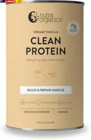 Clean Protein Creamy Vanilla 500 G | Plant Based Workout Protein Powder | Bcaas