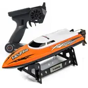 Catzon 2.4GHz High Speed RC Boat Rechargeable Electric Pool Toys for Kids-Orange
