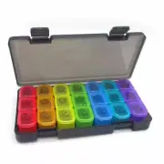 7 Days Weekly Pill Medicine Box Holder Organizer 21/14 Grids Medication Tools
