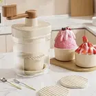 Manual Ice Crusher Shaved Ice Snow Cone Machine for Ice Cream Bars Party