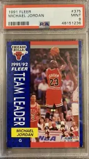 1991 Fleer Michael Jordan 375 PSA 9