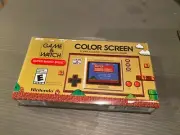 NINTENDO Game & Watch Super Mario Bros. Hand Held Console Gold Clock