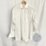 BRAND楓月 VALENTINO 范倫鐵諾 白長袖襯衫 #42 精品服飾 白色 長袖上衣 時尚穿搭