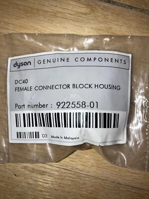 Dyson Dc 40 Female Connector Block Housing 922558-01 OEM (NEW)