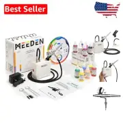 Compact Mini Airbrush Paint Kit with Dual-Action AR35 - Perfect for Hobbies