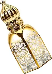 SHERCHPRY Luxury Plated Essential Oil Bottle Refillable Tiny Perfume Container with Roller Ball Elegant Fragrance Dispenser for Travel Home Use