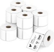 2-1/8x4” Thermal Labels – 12 Rolls (DYMO 30323), Rollo/Zebra Compatible