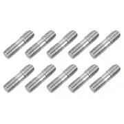 10Pcs M8x30mm 304 Stainless Steel Double End Threaded Stud Screw