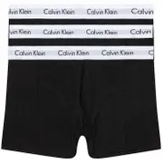Calvin Klein Mens Underwear Cotton Stretch Trunk 3 Pack - Black/White Band