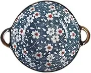 Soup Bowl Bule Kitchen Bowls Ramen Bowl Fruit Plate Ceramic Cereal Bowl Soup Bowls with Lids Tableware Microwave Oven Bowl