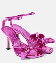 [Jimmy Choo] Jimmy Choo Staz 90 metallic leather sandals AU 7 pink