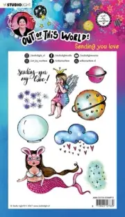 Art By Marlene Out Of This World Clear Stamps-Sending You Love ABMAMP72