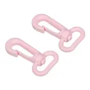 2pcs Plastic Swivel Snap Hook Lobster Clasp Buckle for Webbing Strap Pink