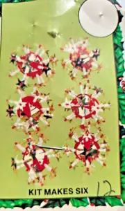 Holiday Industries SPACE SPARKLER MAKES 12! Sequin Bead Christmas Ornament Kit