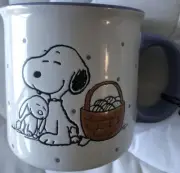 Peanuts~SNOOPY & EASTER BUNNY~21 Oz. Ceramic Cup/Mug~NEW~Gift Tag~2023~FAST SHIP