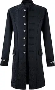 [sehseek] Men's Steampunk Renaissance Tailcoat Jacket Gothic Victorian Frock Coat
