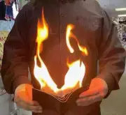 PROFESSIONAL FIRE WALLET Deluxe Leather Magic Trick Flaming NEW