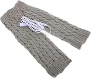 HONMEET 1 Pair Electric Heating Socks Figure Skating Leg Warmers Leg Warm Sleeves Knitted Leg Warmer Sock USB Heated Leg Warmer Winter Leg Warmers Winter Boot Knee Braces Yarn Grey