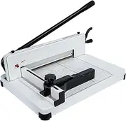 PaperCutter, Accurate Cutting Paper Trimmer with Anti-Slide Rubber Feet, A4 Paper Slicer with Built-in Clamp for Uniform Pressure, 400 Sheets Cutting Capacity Cardstock Trimmer Beige1