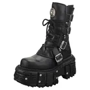 New Rock New Punk And Rock Unisex Platform Boots in Black 41 EU