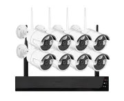 8CH 1080P Wireless Security Camera System, 8Channel 1080P CCTV NVR + 8PCS 1080P 2.0MP Indoor Outdoor Surveillance IP Cameras with Night Vision, Motion Aler