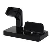2-in-1 Charging Docks Wireless Charger Stand Station for iPhone, Apple Watch, AirPods - Black