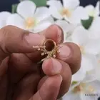 14K Septum Nose Ring in Gold with Natural Diamond Clicker Daith Piercing earring