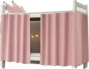 DSAoTeng Solid Blackout Bottom Bunk Bed Curtains for Dorm - Thickened Privacy Canopy with Strong Light Blocking, Breathable Dustproof Student Bed Drapes for Loft Bunk Beds (Pink,1 panel 59H)