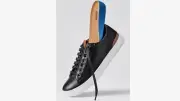 NEW $175 SIZE 13 M JOHNSTON & MURPHY BANKS LACE-TO-TOE BLACK SHEEPSKIN SNEAKERS