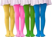[JYC CREATIVE] Tights for Boys and Girls, Elastic Tights, 80DEN, Breathable Tights, Girls' Tights, Party Briefs, Carnival, Mix B, 4-6 Years, Mix B, 4-6 Years